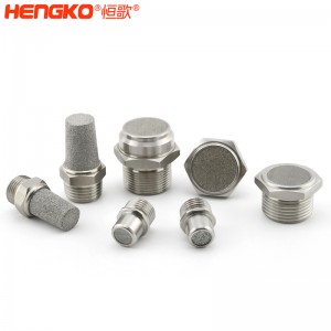 不銹鋼燒結(jié)降噪消音器_消音器耐高溫流量大，應(yīng)用于空壓機(jī)排氣